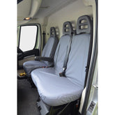 Peugeot Boxer Van 2006-2022 Driver And Front Double Passenger Seat Covers - Grey